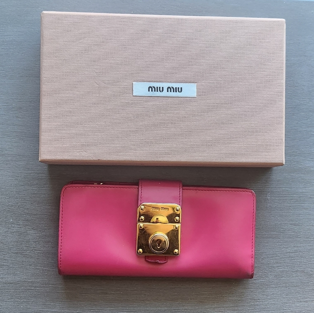 Miu Miu Pink Wallet With Box - image 1